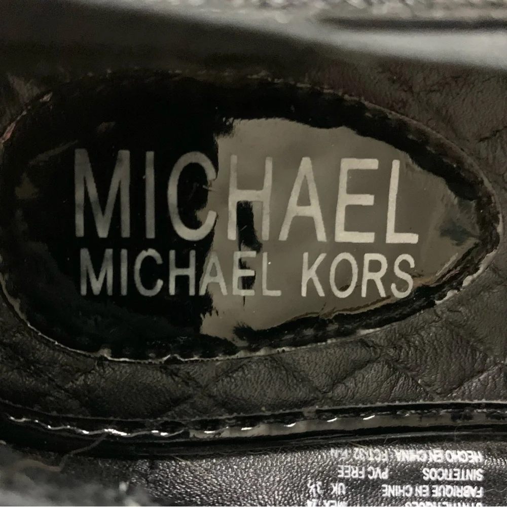 Girls MICHAEL KORS Black SEQUIN Slip On BALLET Bow FLATS Shoes Size 4
